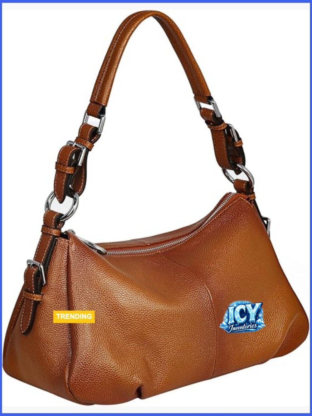 Genuine Leather Hobo Bag with Adjustable Strap, Multiple Carry Options